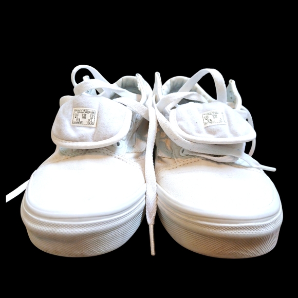 VANS Mens White Old Skool Canvas Shoes- Size US Men 7.5/Women 9 - Picture 2 of 14